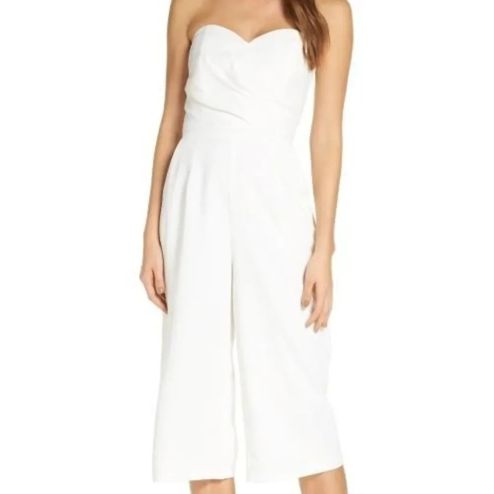 Adelyn Rae Women's Julian Strapless Culotte Jumpsuit - Picture 1 of 7